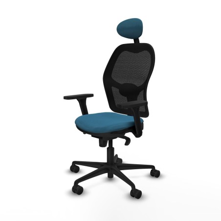 Sedia Ufficio con Poggiatesta Jorquera Piqueras y Crespo 3D036N1 Nero
