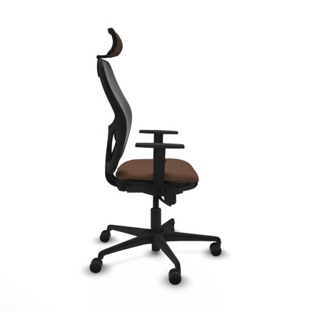 Sedia da Ufficio Piqueras y Crespo 1D036N2 Nero Marrone scuro 2