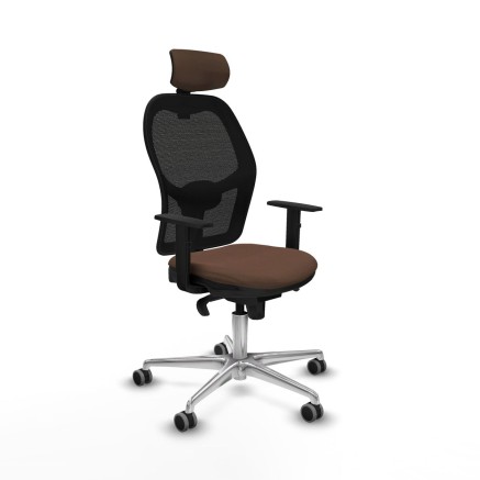 Chaise de Bureau Piqueras y Crespo 1D086G2 Noir Brun foncé