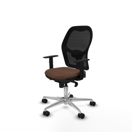 Chaise de Bureau Piqueras y Crespo 1D086N0 Noir Brun foncé