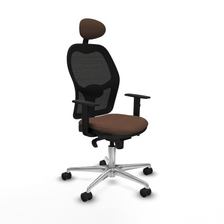 Office Chair with Headrest Jorquera Piqueras y Crespo 1D086N1 Black Da