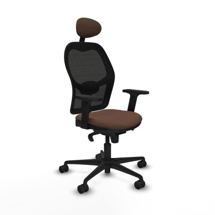 Sedia Ufficio con Poggiatesta Jorquera Piqueras y Crespo 2D036N1 Nero