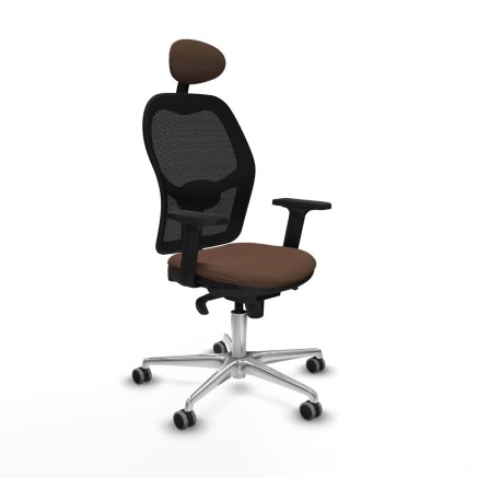 Sedia Ufficio con Poggiatesta Jorquera Piqueras y Crespo 2D086G1 Nero