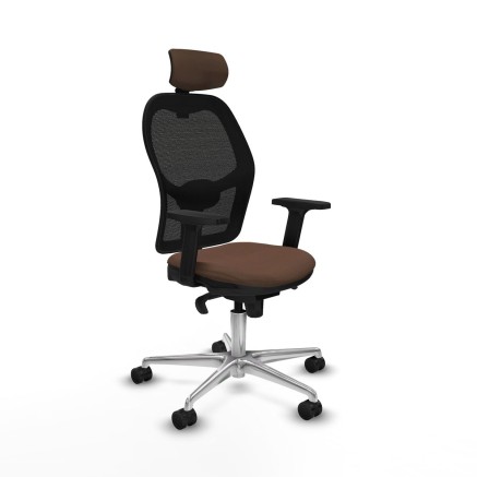 Sedia Ufficio con Poggiatesta Jorquera Piqueras y Crespo 2D086N2 Nero