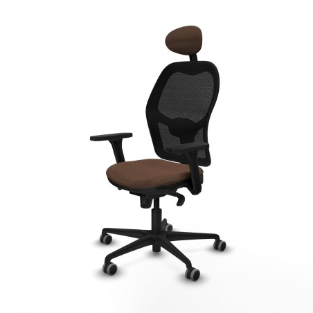 Sedia Ufficio con Poggiatesta Jorquera Piqueras y Crespo 3D036G1 Nero