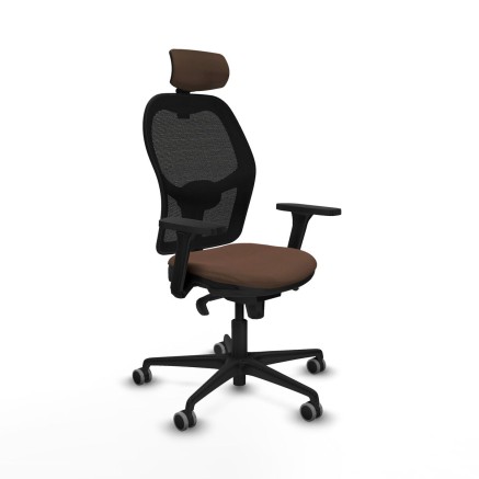 Sedia Ufficio con Poggiatesta Jorquera Piqueras y Crespo 3D036G2 Nero