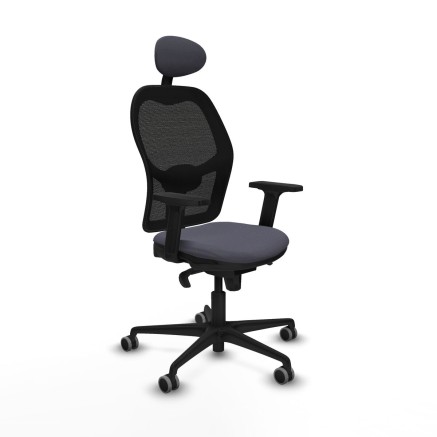 Sedia Ufficio con Poggiatesta Jorquera Piqueras y Crespo 2D036G1 Grigi