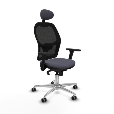 Sedia Ufficio con Poggiatesta Jorquera Piqueras y Crespo 3D086G1 Grigi