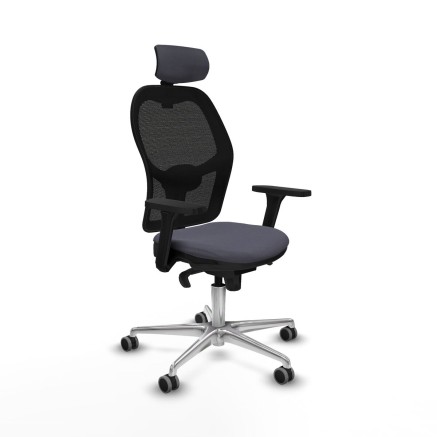 Sedia Ufficio con Poggiatesta Jorquera Piqueras y Crespo 3D086G2 Grigi
