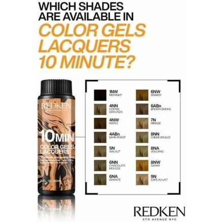 Permanent Dye Redken Color Gels Lacquers Minutos 3 x 60 ml Nº 6ABN-6. 2