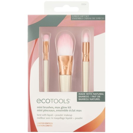 Set mit Schminkbürsten Ecotools Ready Glow Limitierte Auflage 3 Stüc