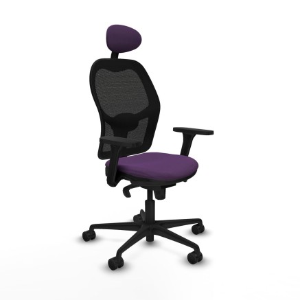 Sedia Ufficio con Poggiatesta Jorquera Piqueras y Crespo 3D036N1 Viola