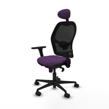 Sedia Ufficio con Poggiatesta Jorquera Piqueras y Crespo 3D036N1 Viola