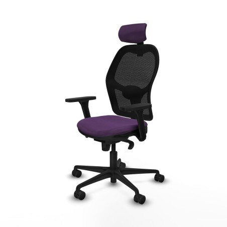 Sedia Ufficio con Poggiatesta Jorquera Piqueras y Crespo 3D036N2 Viola