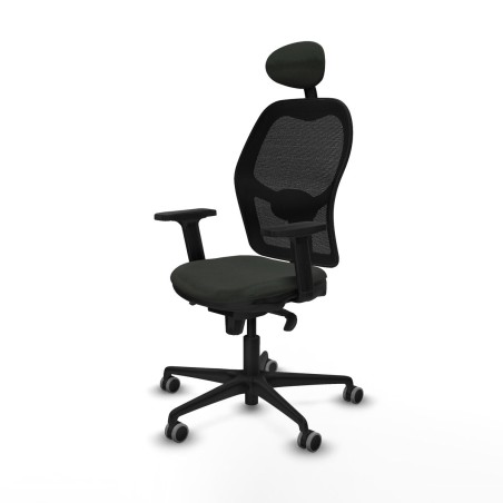 Sedia Ufficio con Poggiatesta Jorquera Piqueras y Crespo 2D036G1 Nero