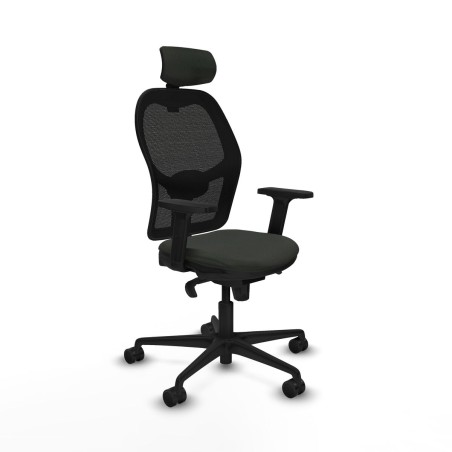 Sedia Ufficio con Poggiatesta Jorquera Piqueras y Crespo 2D036N2 Nero