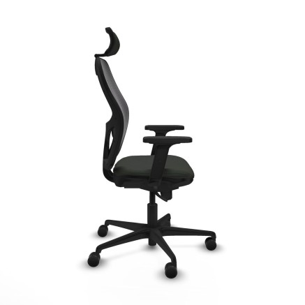 Sedia Ufficio con Poggiatesta Jorquera Piqueras y Crespo 2D036N2 Nero 2