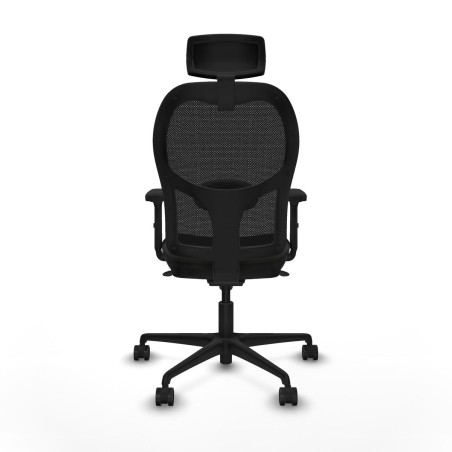 Sedia Ufficio con Poggiatesta Jorquera Piqueras y Crespo 2D036N2 Nero