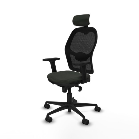 Sedia Ufficio con Poggiatesta Jorquera Piqueras y Crespo 2D036N2 Nero