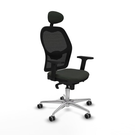 Sedia Ufficio con Poggiatesta Jorquera Piqueras y Crespo 2D086G1 Nero