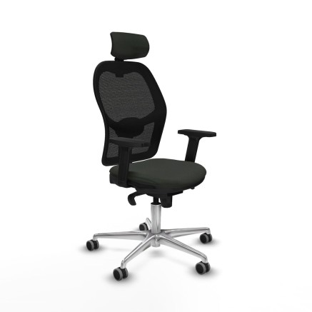 Sedia Ufficio con Poggiatesta Jorquera Piqueras y Crespo 2D086G2 Nero