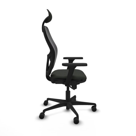 Sedia Ufficio con Poggiatesta Jorquera Piqueras y Crespo 3D036N1 Nero