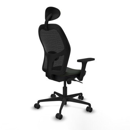 Sedia Ufficio con Poggiatesta Jorquera Piqueras y Crespo 3D036N1 Nero