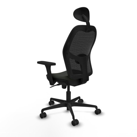 Sedia Ufficio con Poggiatesta Jorquera Piqueras y Crespo 3D036N1 Nero