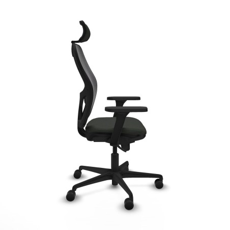Sedia Ufficio con Poggiatesta Jorquera Piqueras y Crespo 3D036N2 Nero