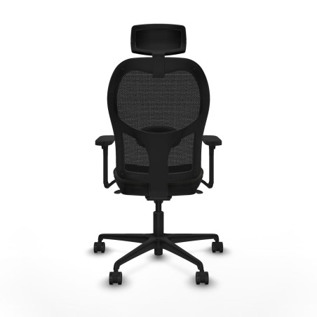 Sedia Ufficio con Poggiatesta Jorquera Piqueras y Crespo 3D036N2 Nero