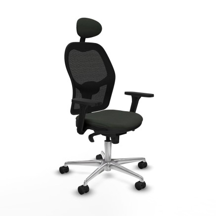 Office Chair with Headrest Jorquera Piqueras y Crespo 3D086N1 Black