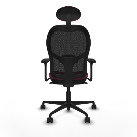 Sedia Ufficio con Poggiatesta Jorquera Piqueras y Crespo 3D036N1 Rosso
