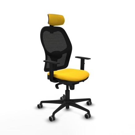 Sedia Ufficio con Poggiatesta Jorquera Piqueras y Crespo 1D036G2 Giall
