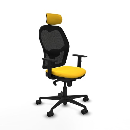 Sedia Ufficio con Poggiatesta Jorquera Piqueras y Crespo 1D036N2 Giall
