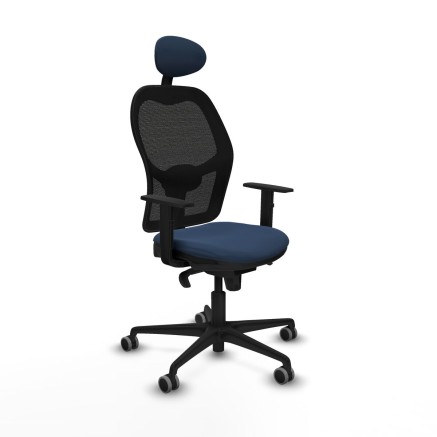 Office Chair with Headrest Jorquera Piqueras y Crespo 1D036G1 Navy Blu