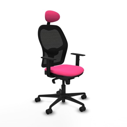 Sedia Ufficio con Poggiatesta Jorquera Piqueras y Crespo 1D036N1 Rosa