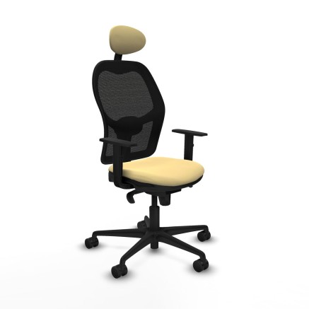Sedia Ufficio con Poggiatesta Jorquera Piqueras y Crespo 1D036N1 Crema