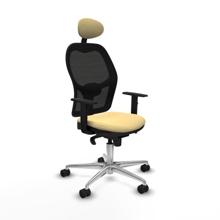 Bürostuhl mit Kopfstütze Jorquera Piqueras y Crespo 1D086N1 Creme