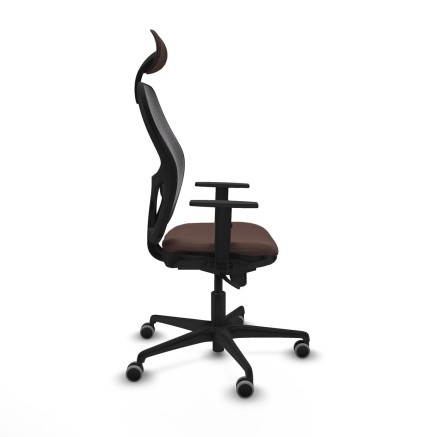 Chaise de Bureau Piqueras y Crespo 1D036G1 Noir Brun foncé 2