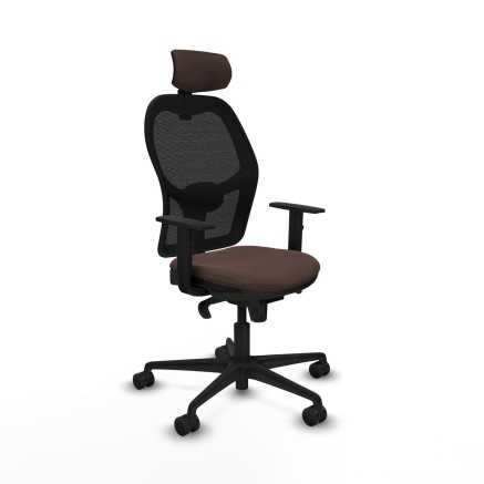 Office Chair with Headrest Jorquera Piqueras y Crespo 1D036N2 Black Da