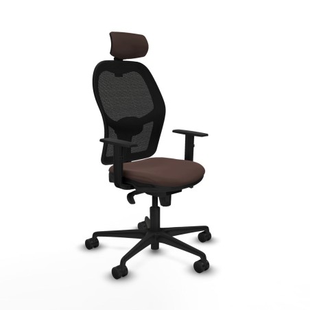 Office Chair with Headrest Jorquera Piqueras y Crespo 1D036N2 Black Da