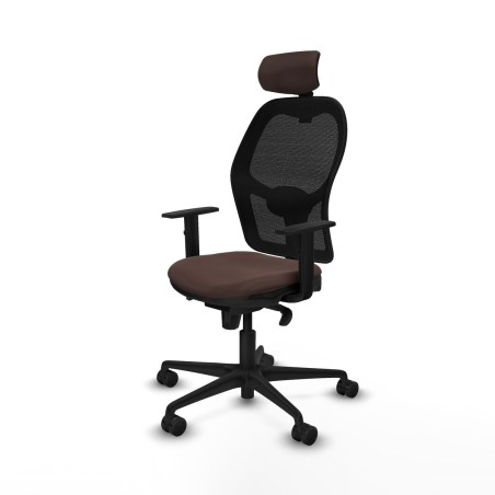 Office Chair with Headrest Jorquera Piqueras y Crespo 1D036N2 Black Da