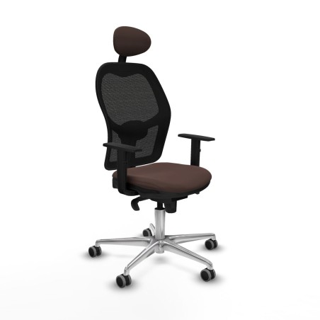 Chaise de Bureau Piqueras y Crespo 1D086G1 Noir Brun foncé