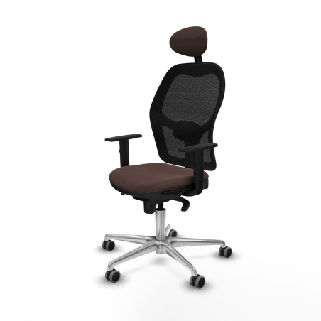Chaise de Bureau Piqueras y Crespo 1D086G1 Noir Brun foncé