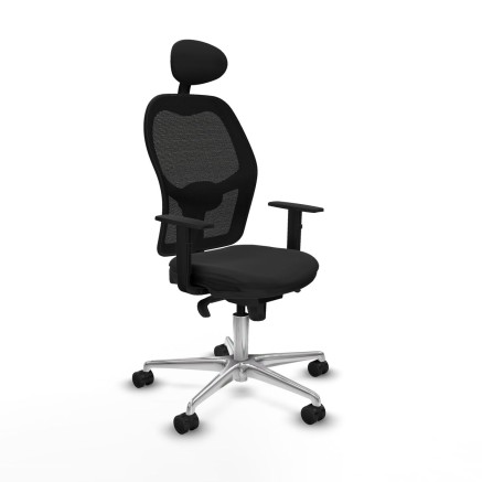Bürostuhl mit Kopfstütze Jorquera Piqueras y Crespo 1D086N1 Schwarz