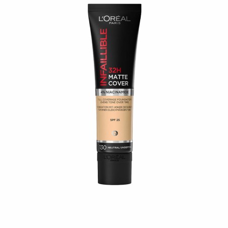 Fluid Makeup Basis L'Oreal Make Up Infalible 32H Matte Cover Nº 130 n