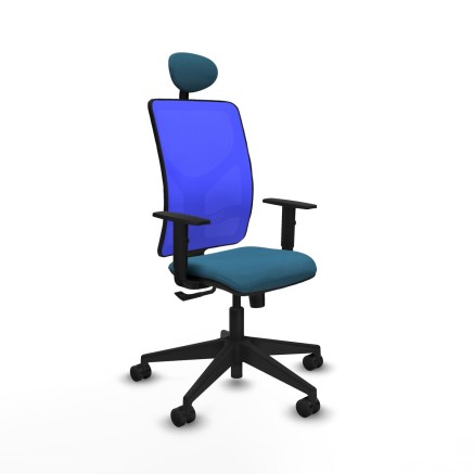 Office Chair with Headrest Motilla Piqueras y Crespo 1D066N1 Blue Petr