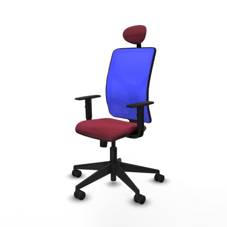 Office Chair with Headrest Motilla Piqueras y Crespo 1D066N1 Maroon