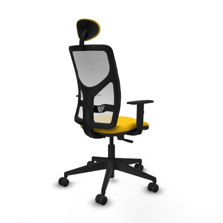 Office Chair with Headrest Motilla Piqueras y Crespo 1D066N1 Yellow
