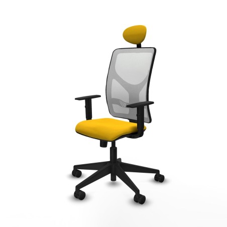 Office Chair with Headrest Motilla Piqueras y Crespo 1D066N1 Yellow